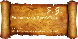 Podhorszky Zenóbia névjegykártya